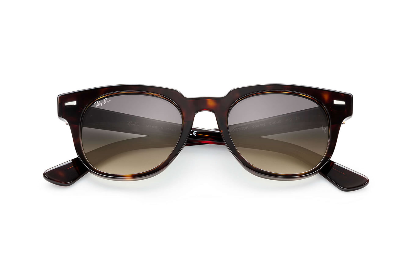 RAY BAN Meteor Classic with Tortoise Frame and Light Gray Gradient Lenses